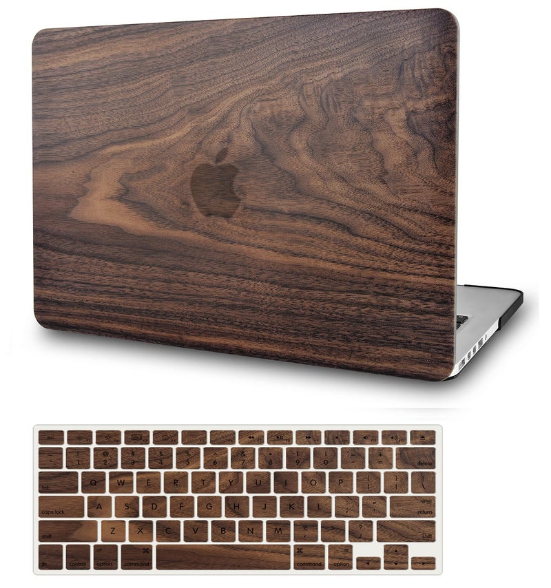 KECC Compatible with MacBook AIR 15 inch Case Cover 2024 2023 M3 A3114 M2 A2941 Protective Plastic Hard Shell + Keyboard Cover (Walnut Wood) - Image 1